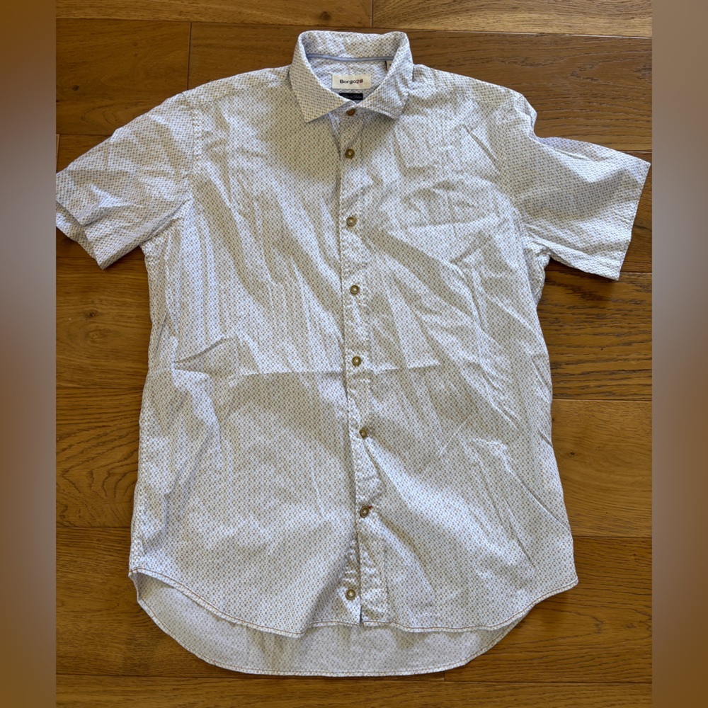 Borgo 28 short sleeve button down made in Italy mens medium